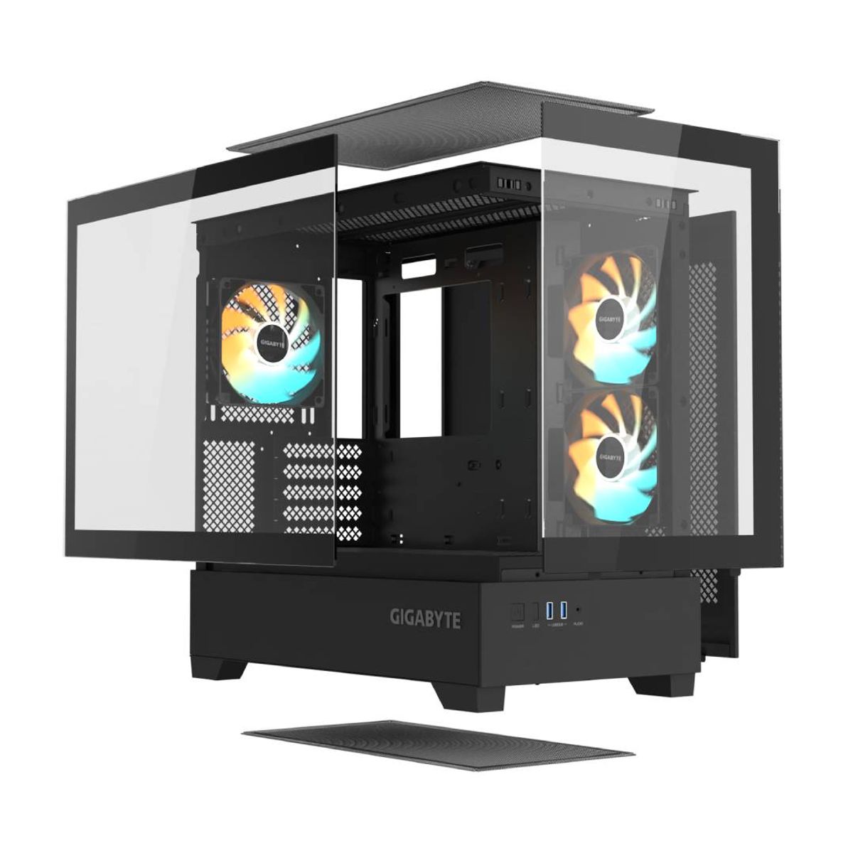 GIGABYTE - Gabinete Gigabyte C201 Panoramic mATX Vidrio Templado Negro