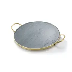 FENSA - Piedra para Pizza Piedra con Asas de Cobre