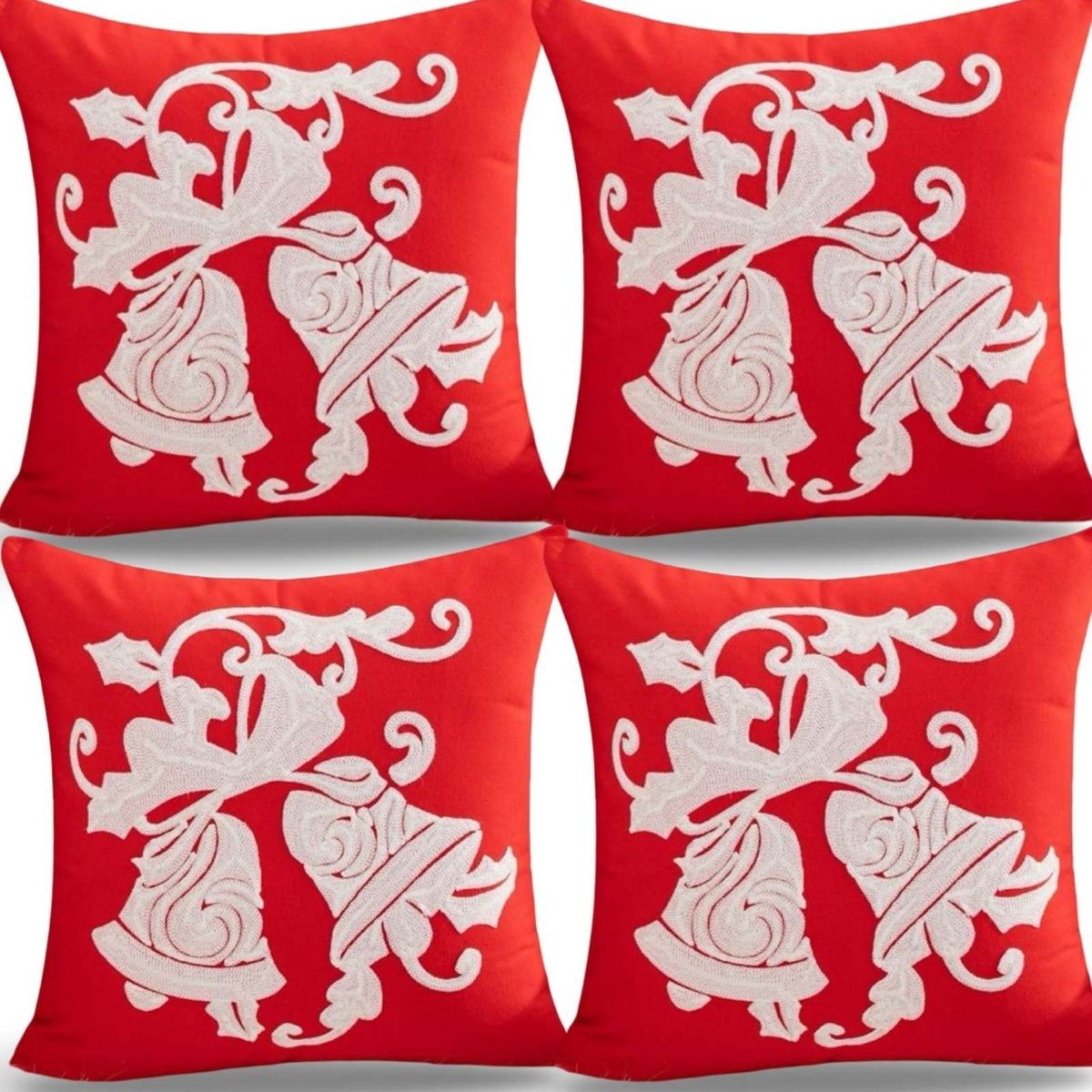 GENERICO - PACK DE 4 FUNDAS DE COJIN PARA NAVIDAD K12