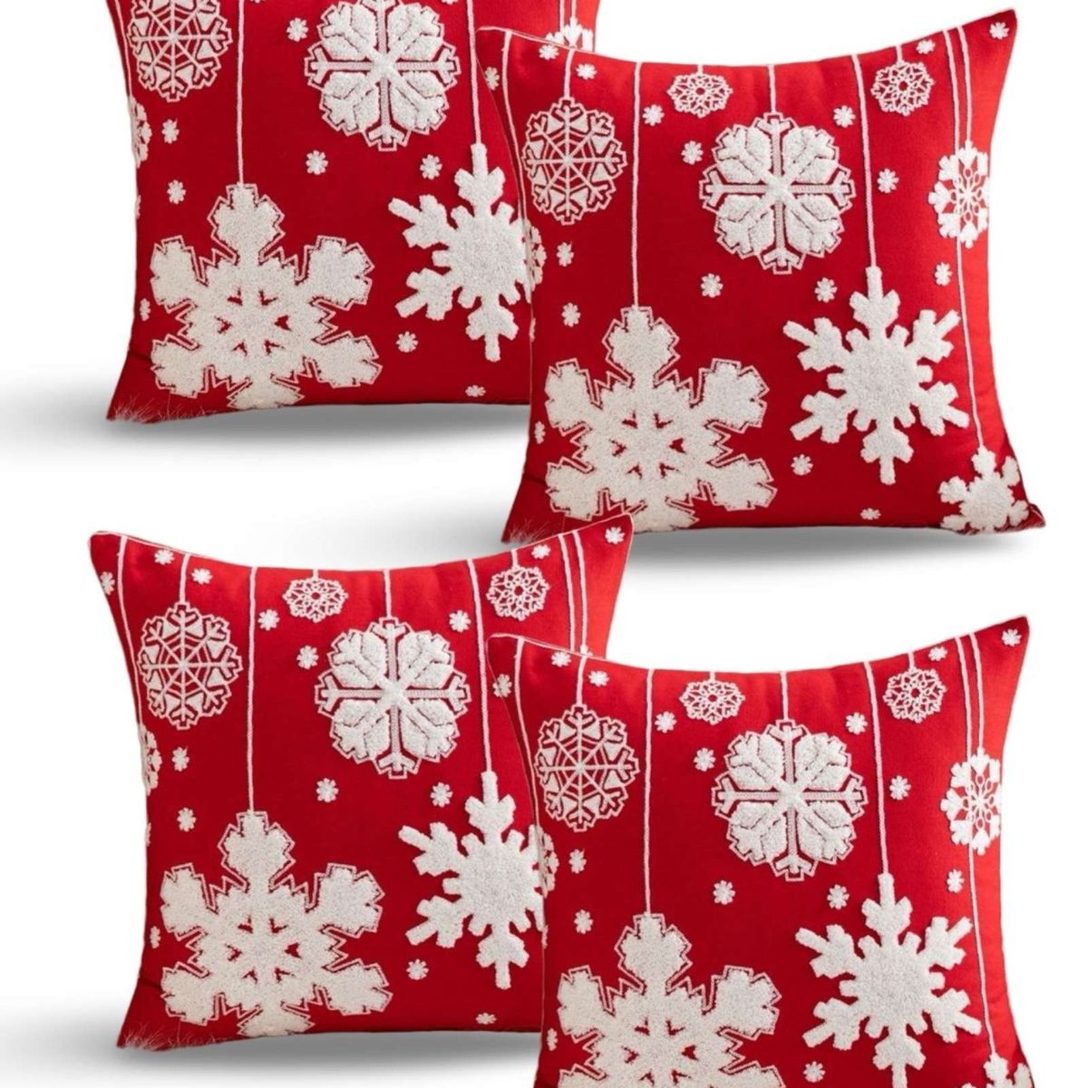 GENERICO - PACK DE 4 FUNDAS DE COJIN PARA NAVIDAD K17