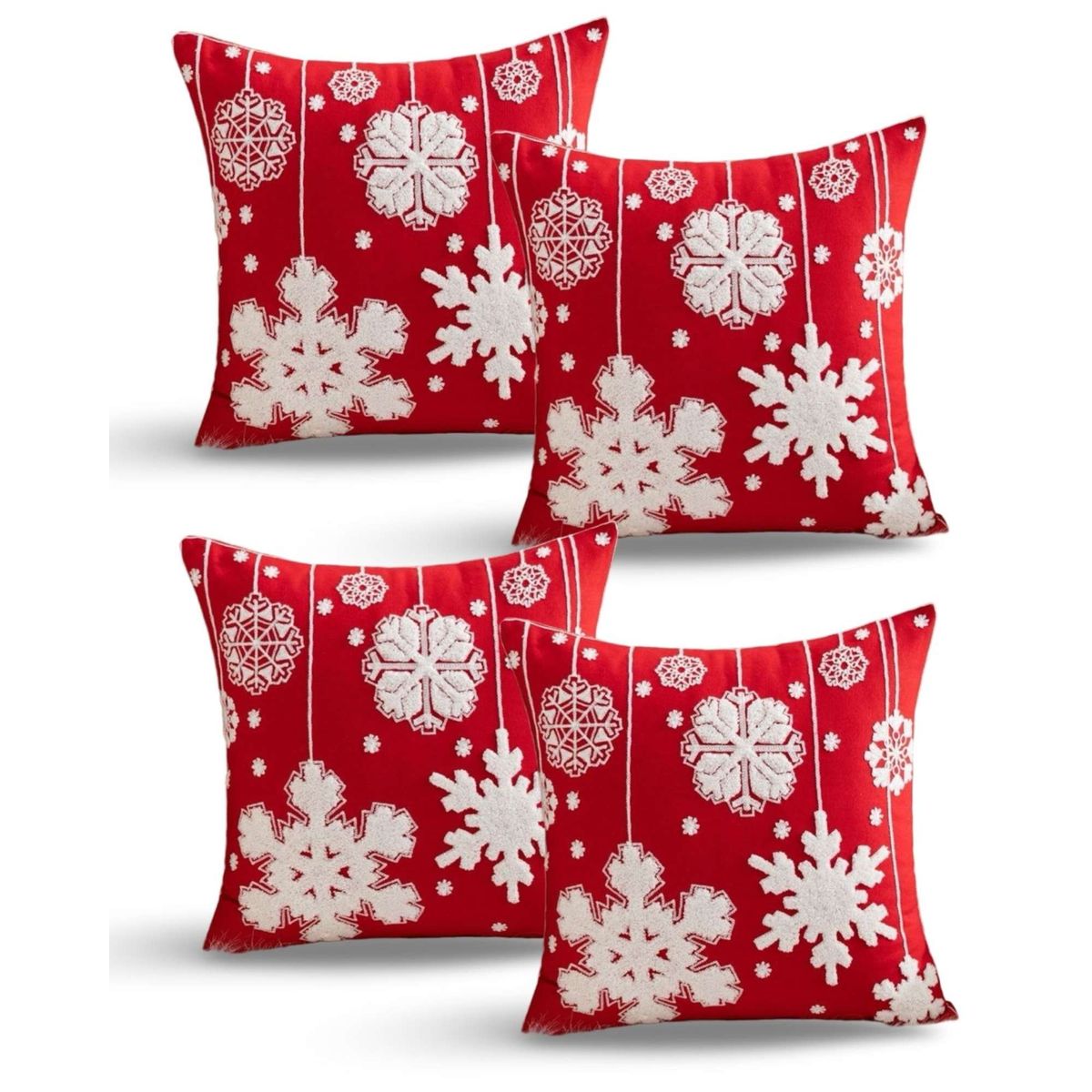 GENERICO - PACK DE 4 FUNDAS DE COJIN PARA NAVIDAD K17