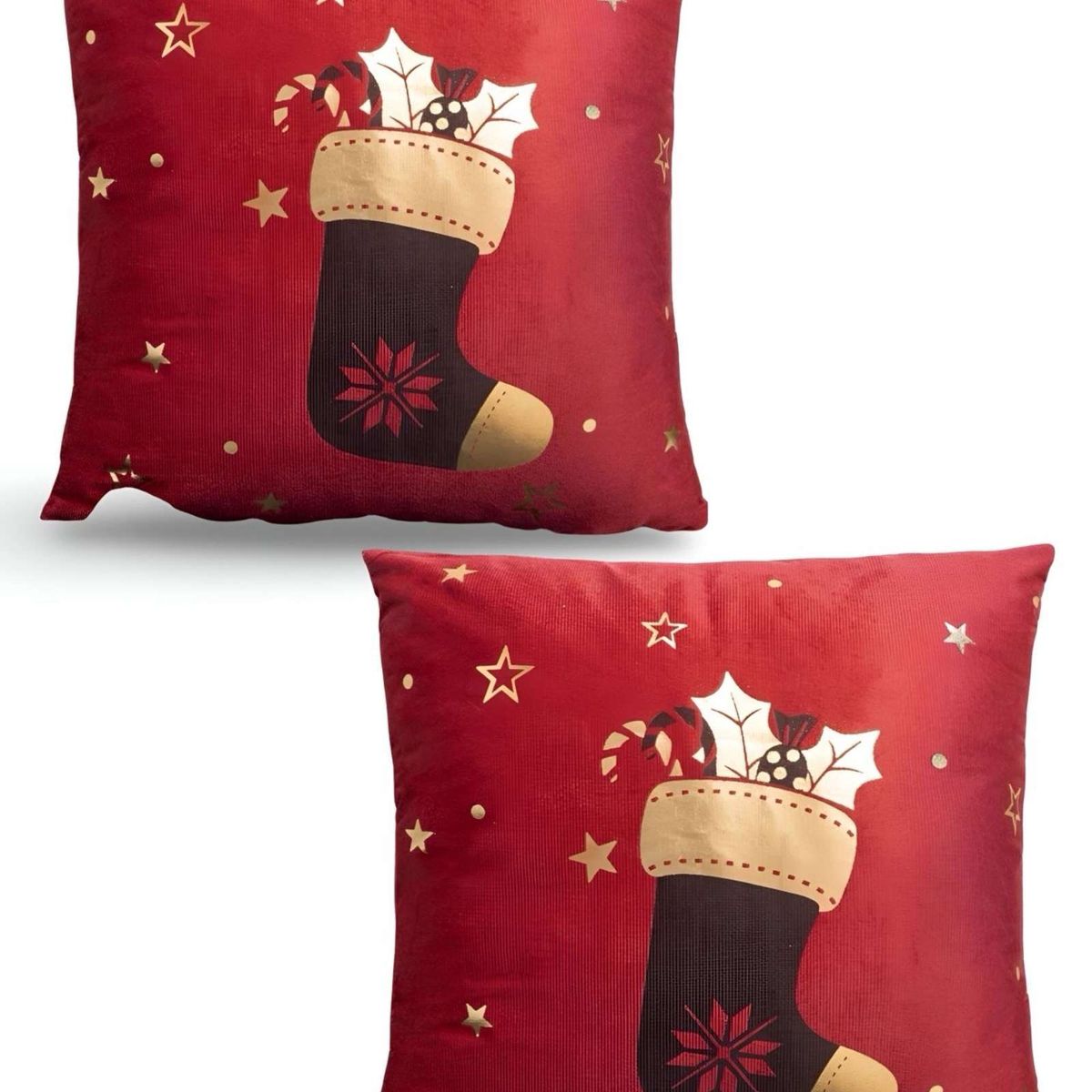 GENERICO - PACK DE 2 FUNDAS DE COJIN PARA NAVIDAD M5