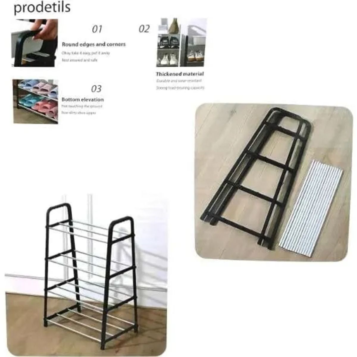 GENERICO - Zapatero Rack Organizador de 4 Niveles