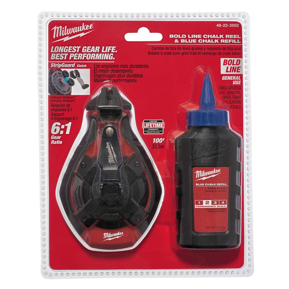 MILWAUKEE - Tizador Milwaukee Linea Gruesa + Tiza Azul 48-22-3982