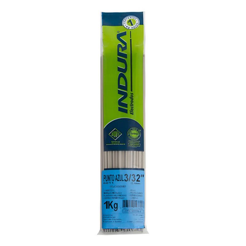 GENERICO - Electrodo 6011 332  Punto Azul 1kg Indura Marrón Oscuro