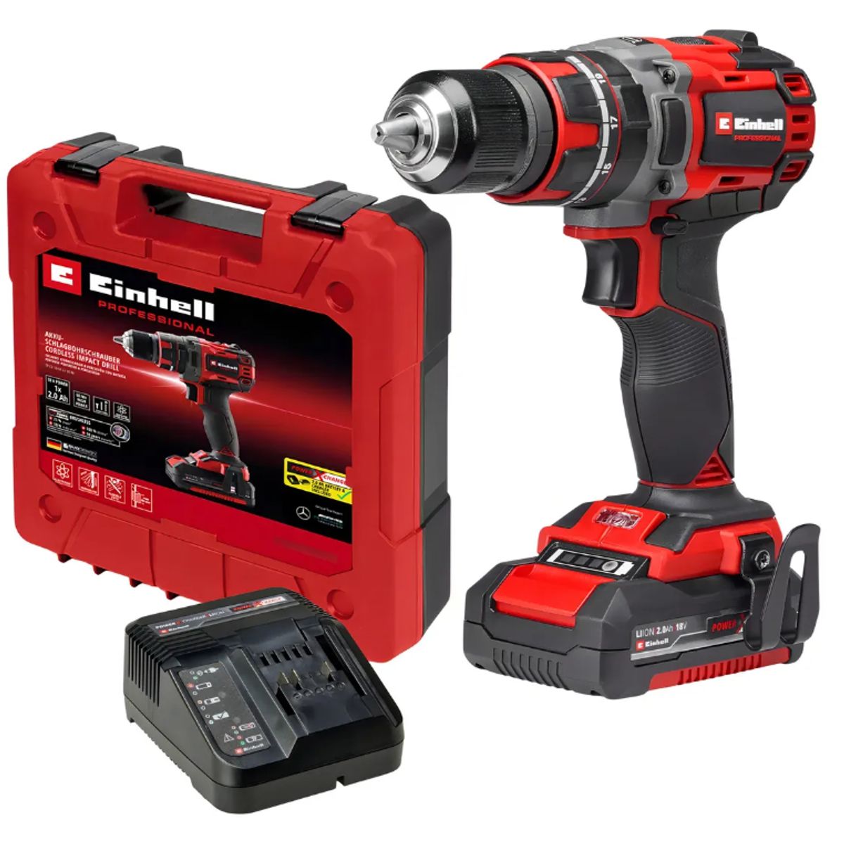 EINHELL - Taladro Percutor Inalám Einhell 60 Nm Bl+ Bat Y Carg 2ah
