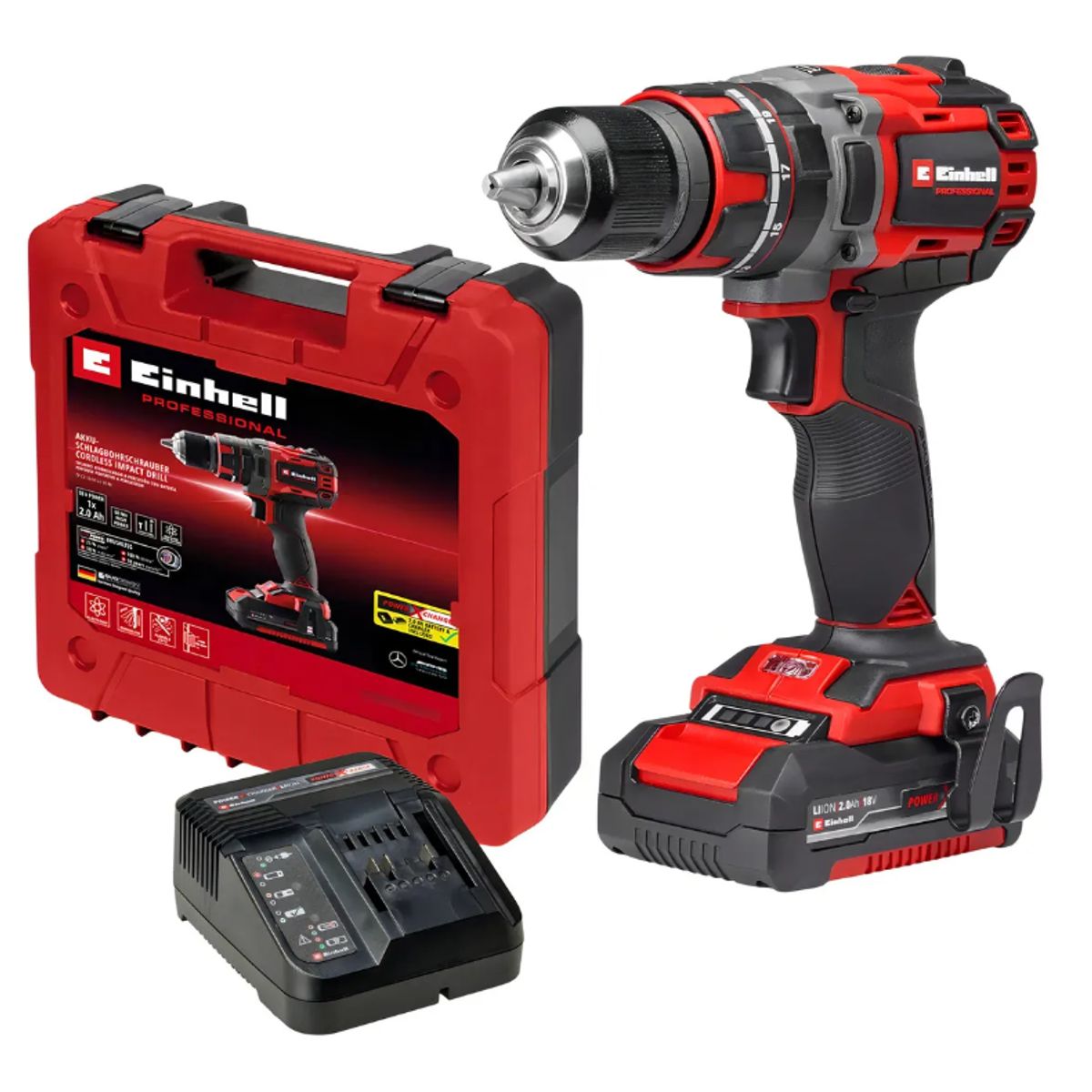 EINHELL - Taladro Percutor Inalám Einhell 60 Nm Bl+ Bat Y Carg 2ah