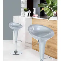 HABITA2 CHILE - Pack 2 Silla de bar acrilico ajustable