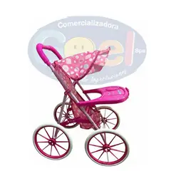 GENERICO - Coche Cuna Metálico De Juguete Para Muñecas Rosa