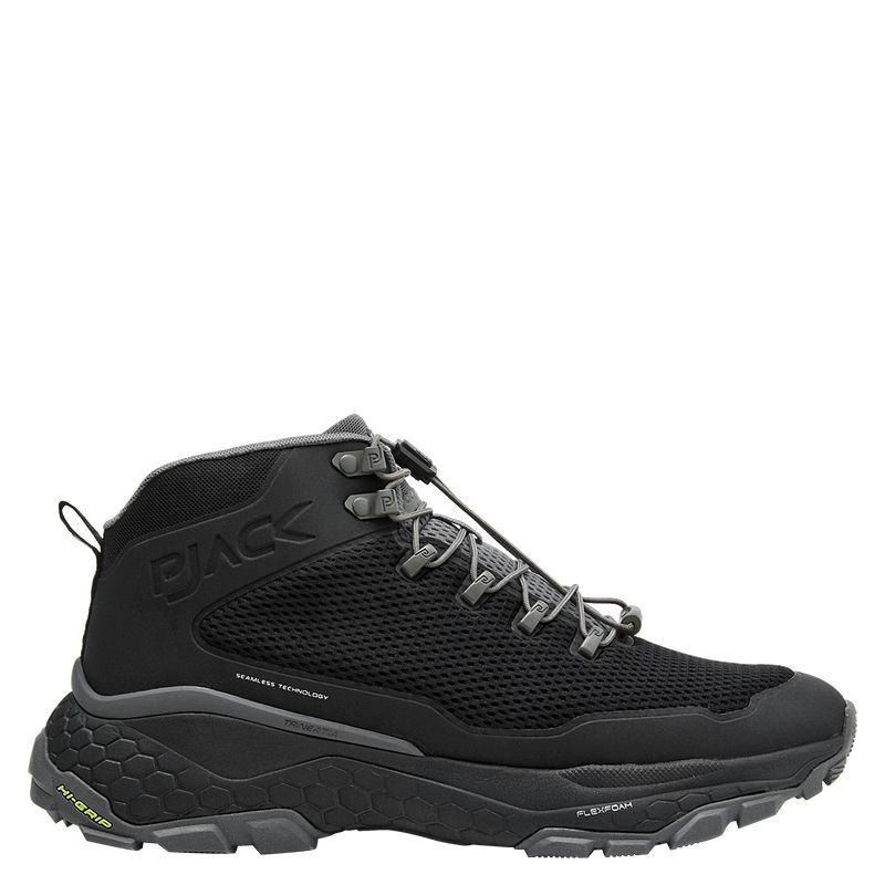 PJACK - Botín Hombre Outdoor Negro Pjack