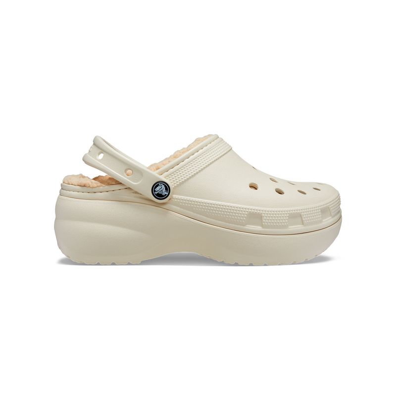 CROCS - Zueco Crocs Mujer Classic Plataforma Lined Clog W Beige CROCS
