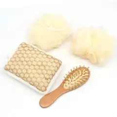 VISUALHEX LIMITADA - Set De Esponjas Exfoliantes Para El Cuerpo En La Ducha Baño BLANCO