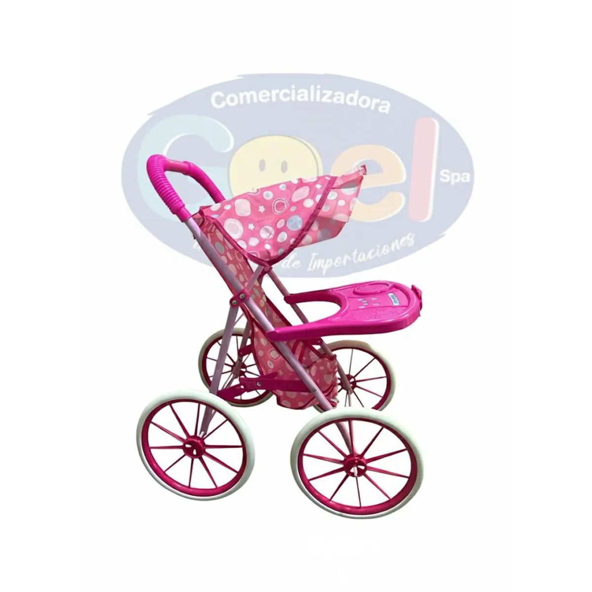 GENERICO - Coche Cuna Metálico De Juguete Para Muñecas Rosada