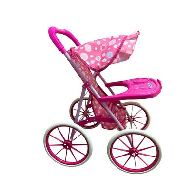 Imagen 2 del producto Coche Cuna Metálico De Juguete Para Muñecas Rosada