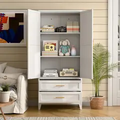 GENERICO - Gabinete alto 2 cajones blanco YXG-07