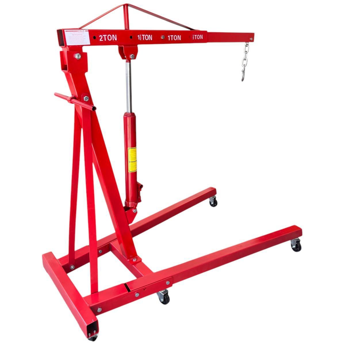 GENERICO - TECLE GRUA PLUMA PARA SACAR MOTORES 2 TONELADAS HIDRAULICA