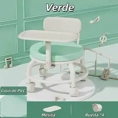 OASIS - Silla De Bebe Para Comer Con Rueda Taburete Verde