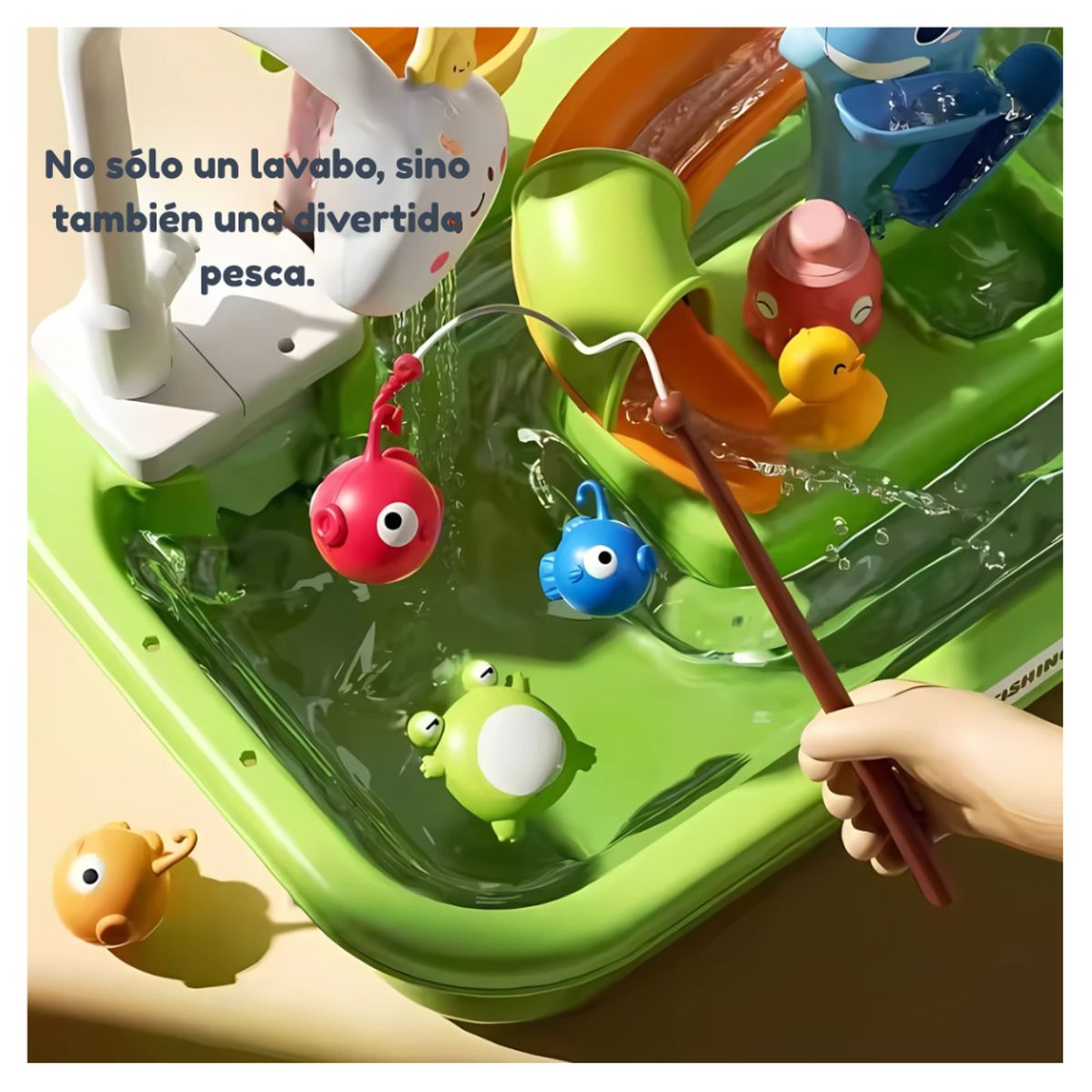 BASIX - Juego De Pesca Y Baño Con Agua Set Interactivo Infantil