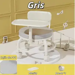 OASIS - Silla De Bebe Para Comer Con Rueda Taburete Gris