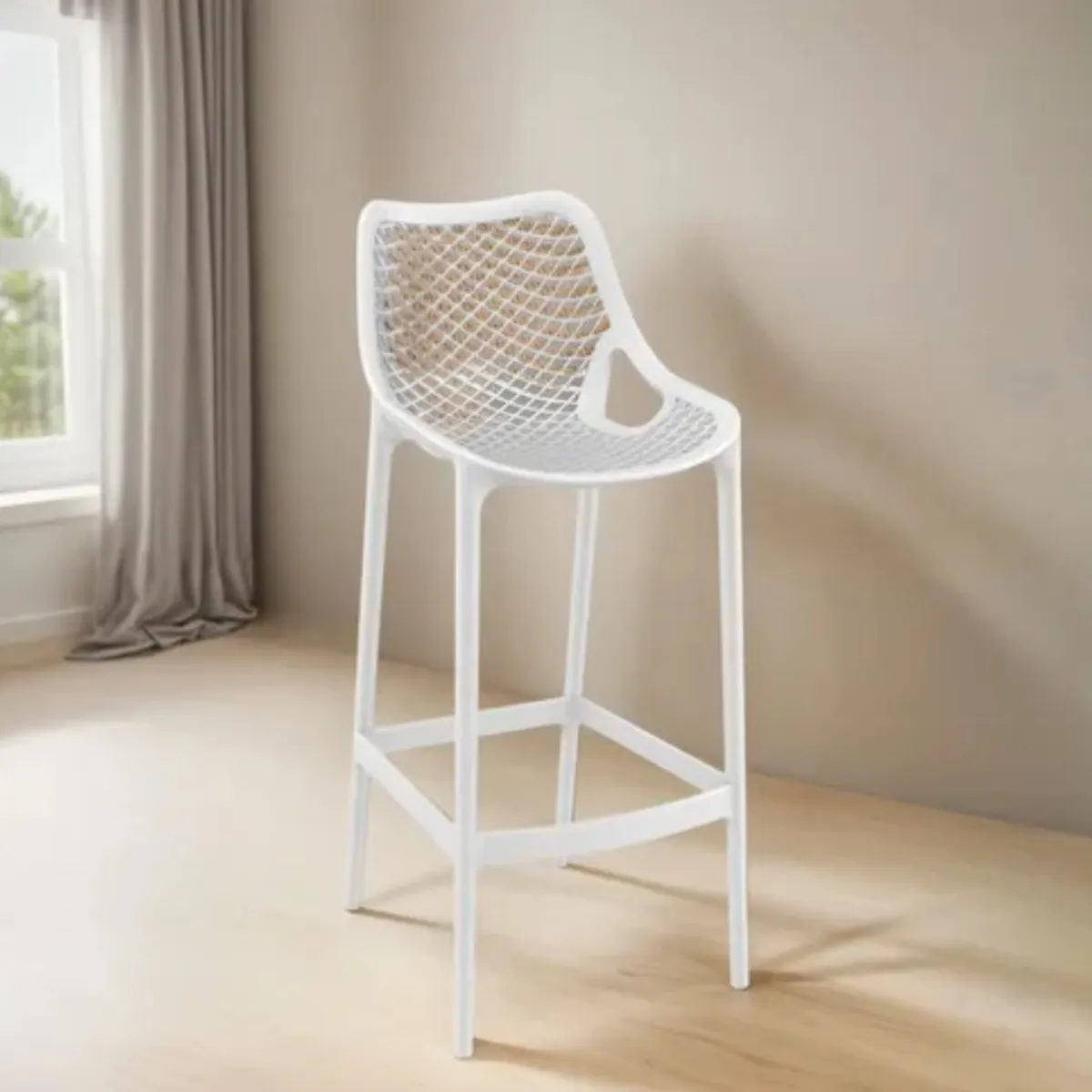 HABITA2 CHILE - Taburete piso de Bar City 75 cm Polipropileno - Negro