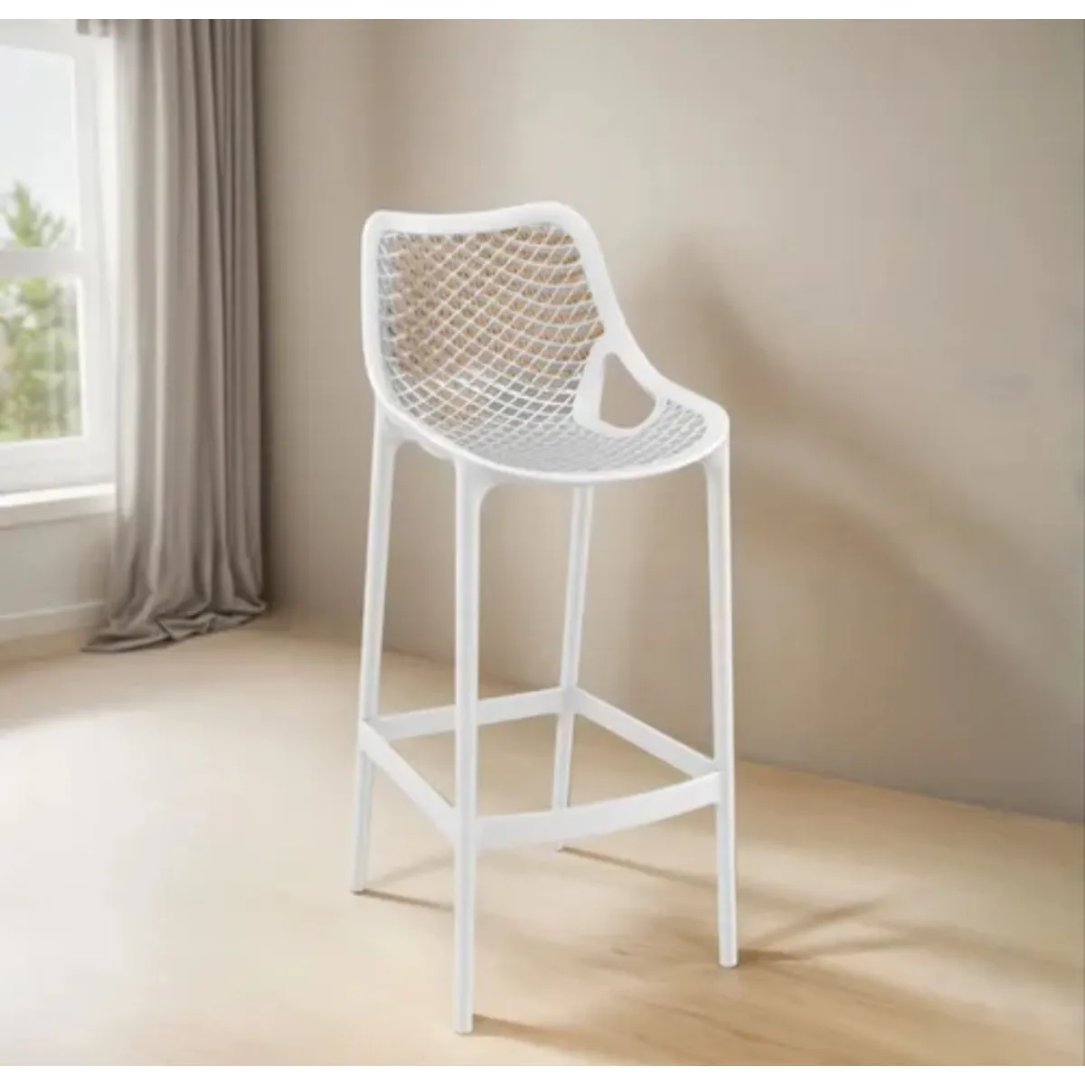 HABITA2 CHILE - Taburete piso de Bar City 75 cm Polipropileno - Negro