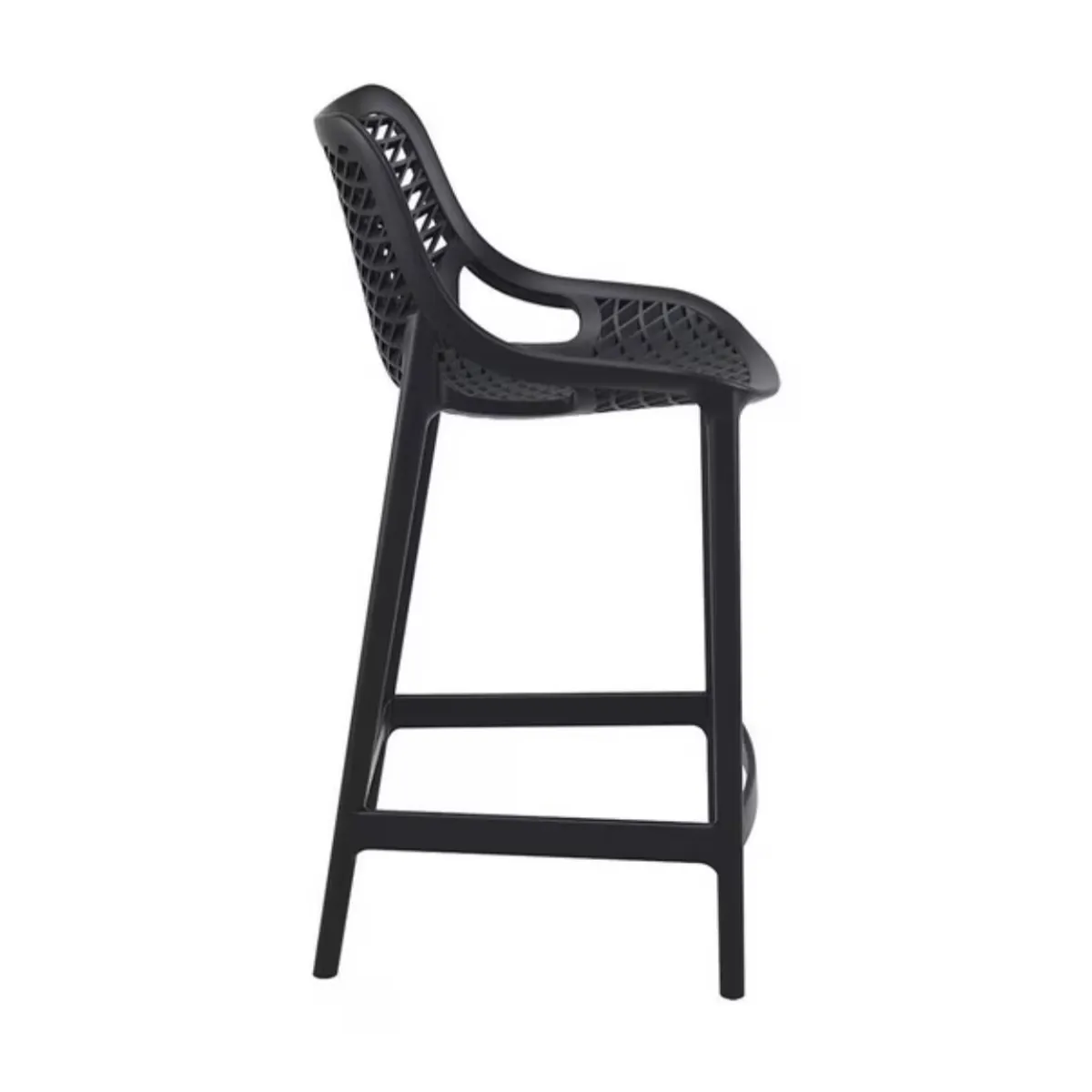 HABITA2 CHILE - Taburete piso de Bar City 75 cm Polipropileno - Negro
