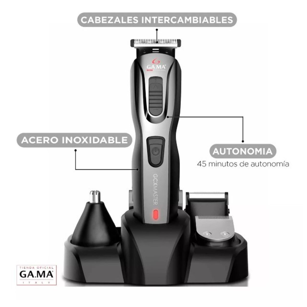 GAMA - Cortadora de Pelo Multistyler Gama Gc625 Inalámbrico cortapelo