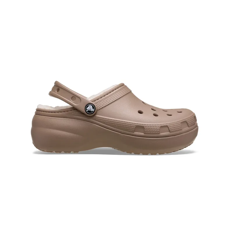 CROCS - Zueco Crocs Mujer Classic Plataforma Lined Clog W Café CROCS