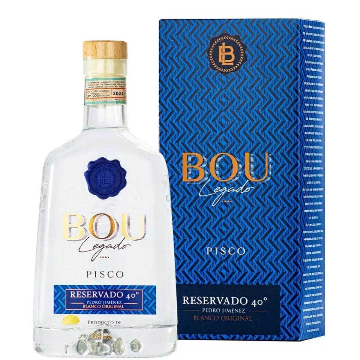 BOU - Pisco Bou Legado Pedro Jimenez 40° Premium Blanco