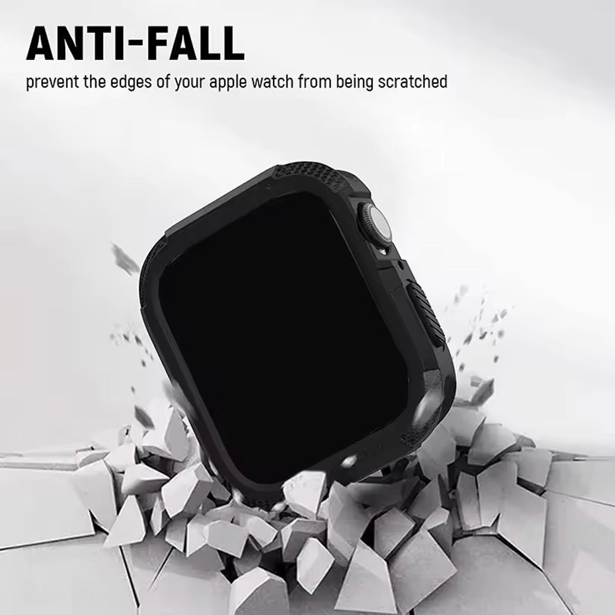 GENERICO - Protector Carcasa Para Apple Watch Shockproof 46mm Negro