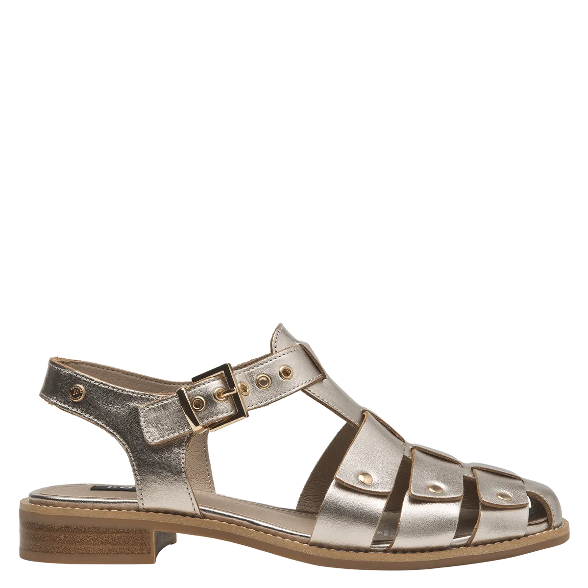 POLLINI - Sandalia Mujer Casual Dorado Pollini