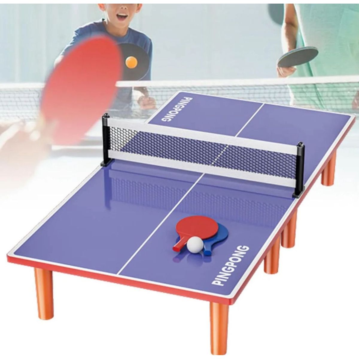 GENERICO - Mini Mesa Ping Pong Portátil