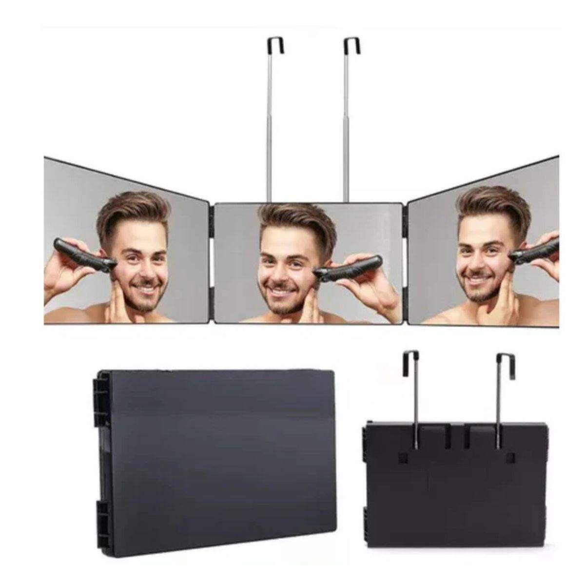 GENERICO - Espejo Triple 360 Grados Para Corte De Pelo