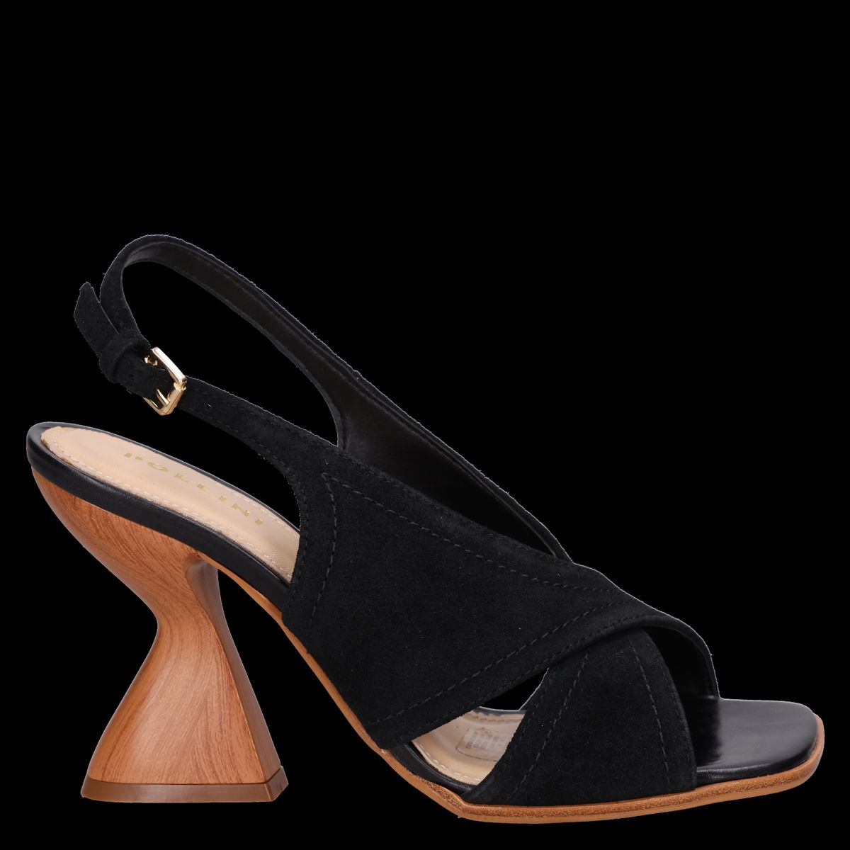 POLLINI - Sandalia Mujer Casual Negro Pollini