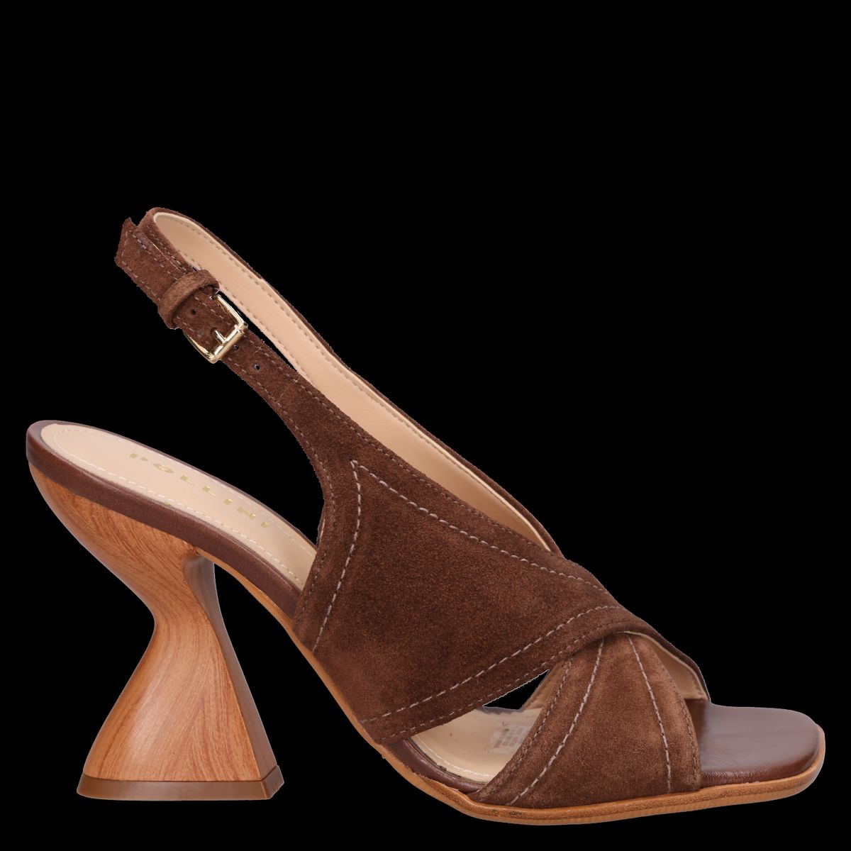 POLLINI - Sandalia Mujer Casual Marrón Pollini