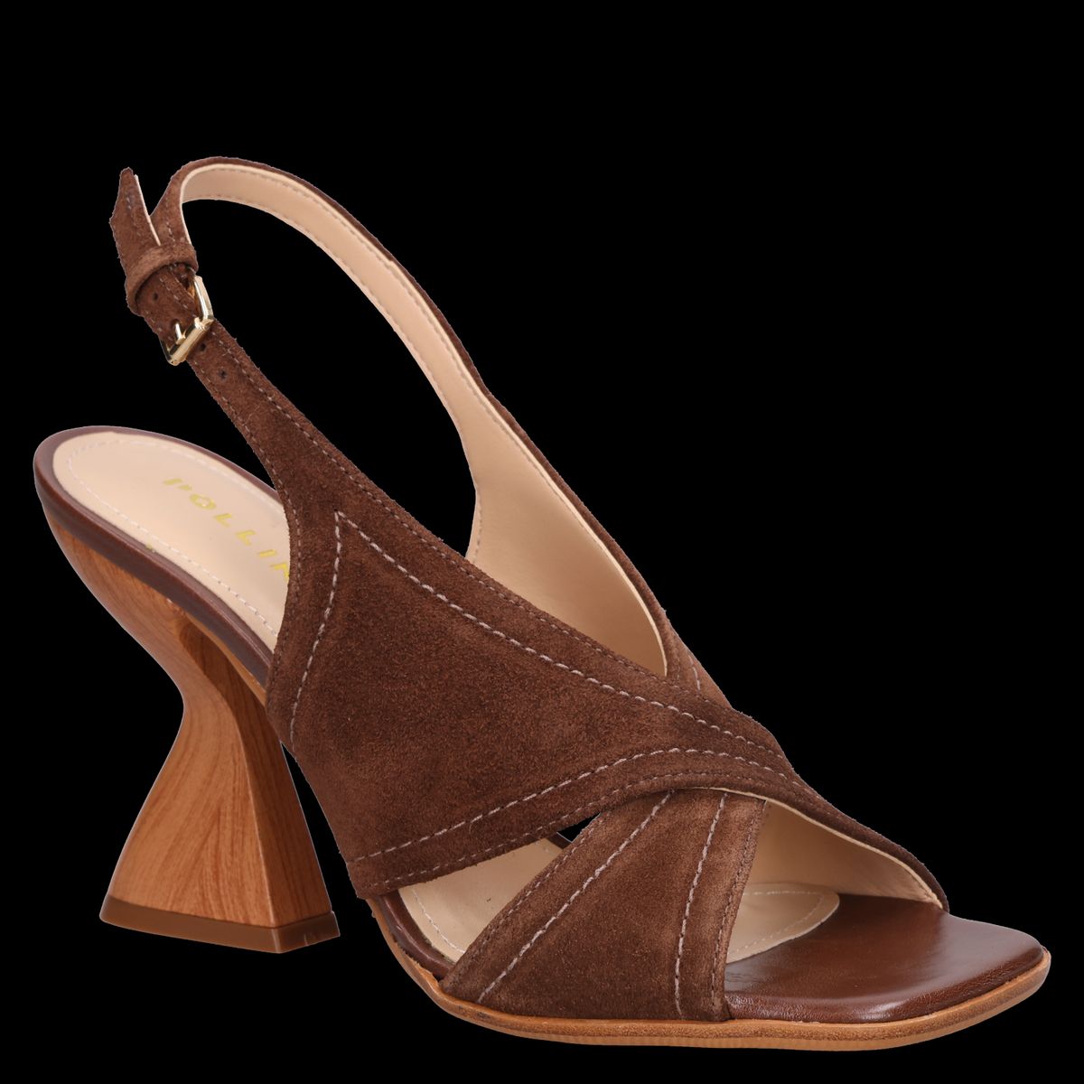 POLLINI - Sandalia Mujer Casual Marrón Pollini