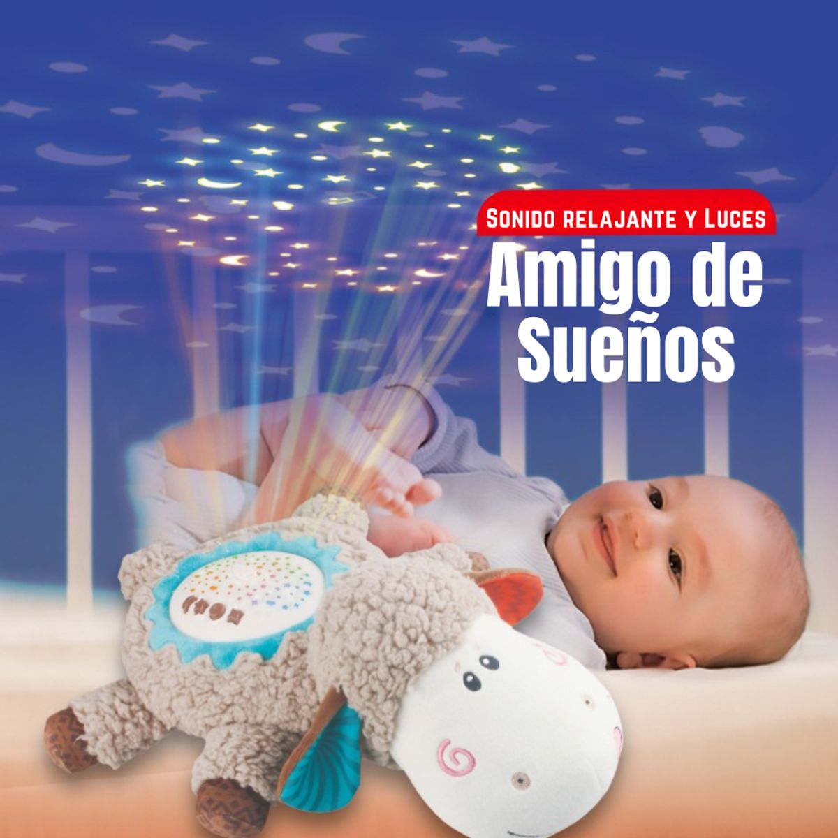 BUDI - Ovejita Dormilona De Peluche Con Melodías Relajantes