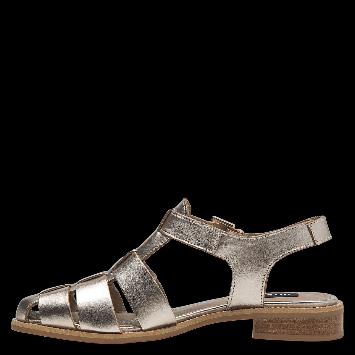 POLLINI - Sandalia Mujer Casual Dorado Pollini