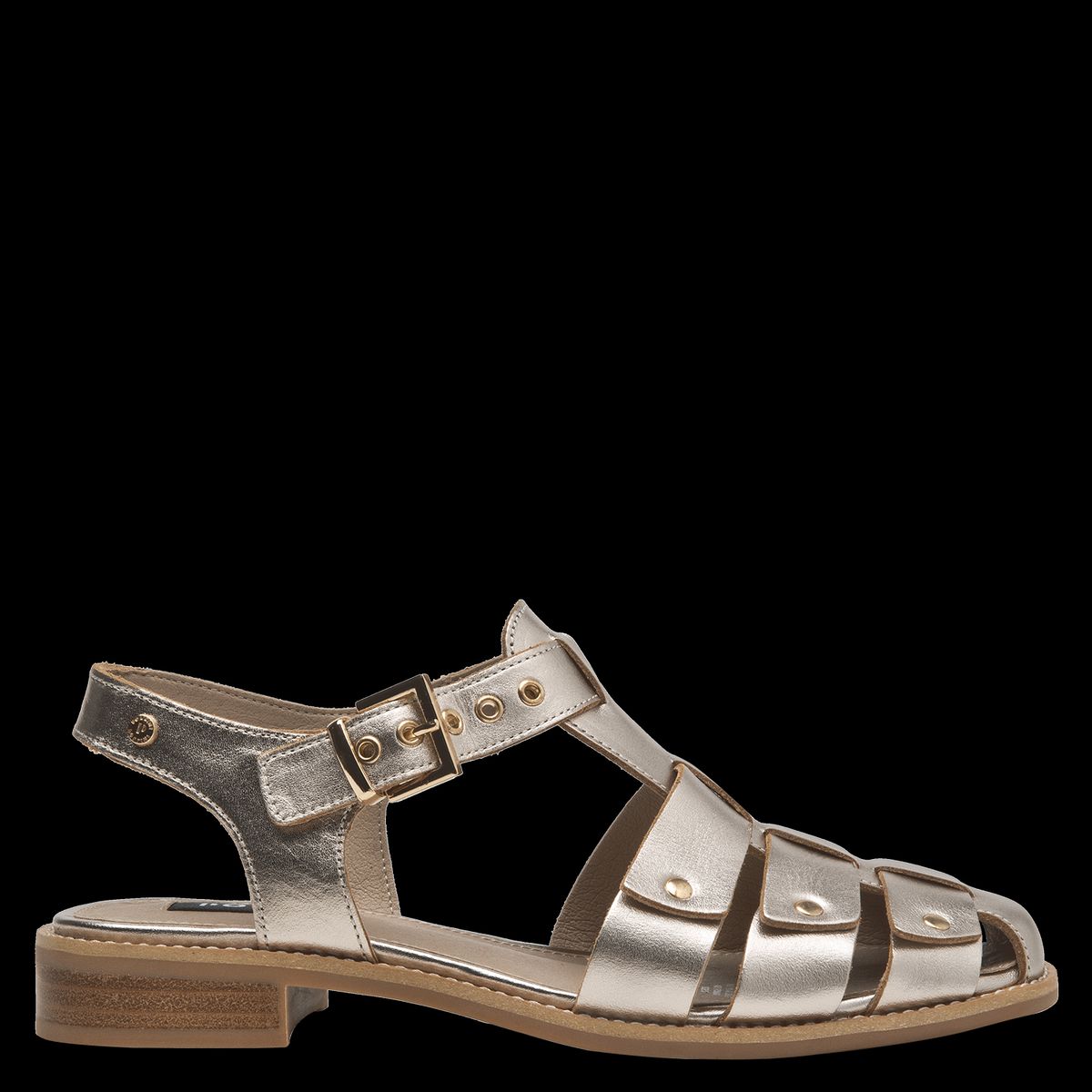 POLLINI - Sandalia Mujer Casual Dorado Pollini