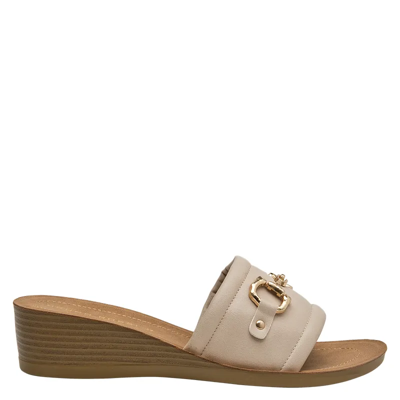 BRUNO ROSSI - Sandalia Mujer Casual Beige Bruno Rossi