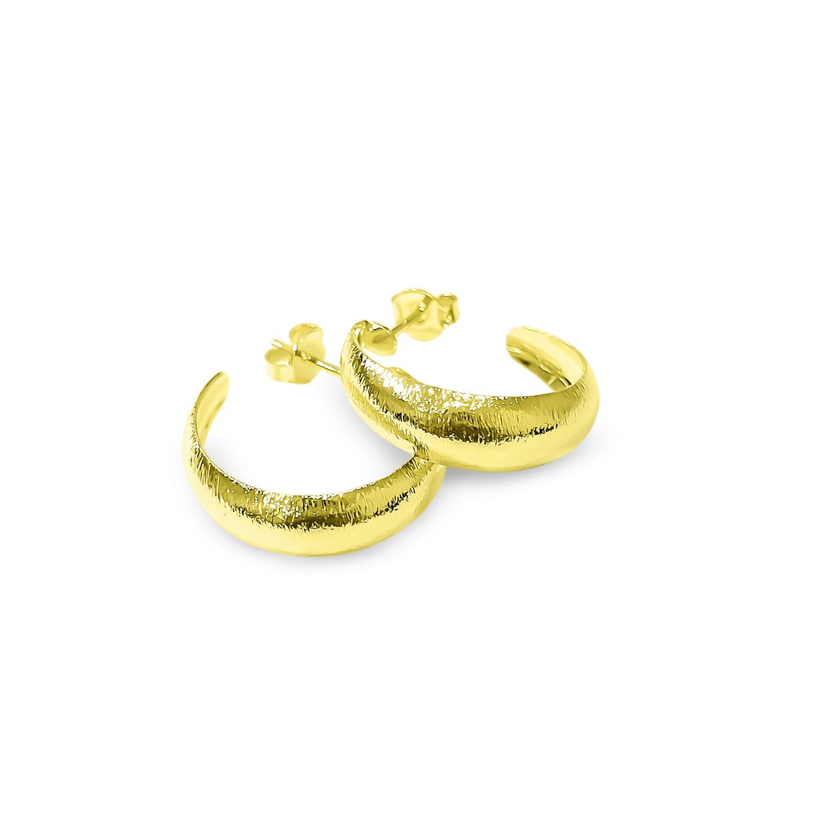 COGGIOLA - Aros Argolla Satinada 20mm Enchapado Oro 18K