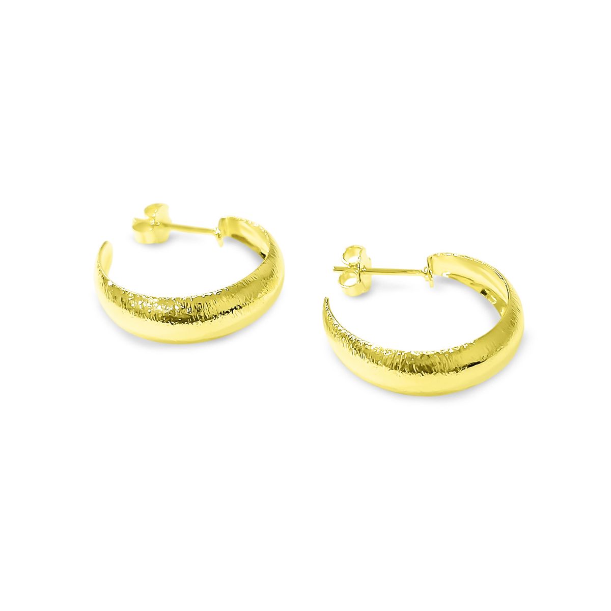 COGGIOLA - Aros Argolla Satinada 20mm Enchapado Oro 18K