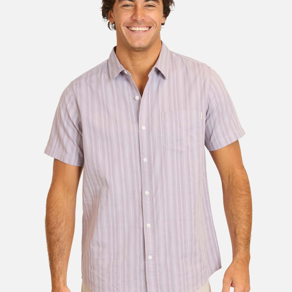 MAUI AND SONS - Camisa MC Lohai Morado Hombre Maui And Sons