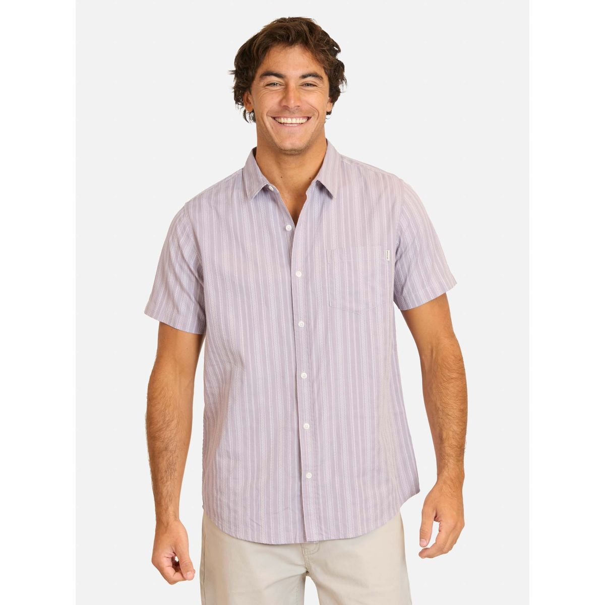 MAUI AND SONS - Camisa MC Lohai Morado Hombre Maui And Sons