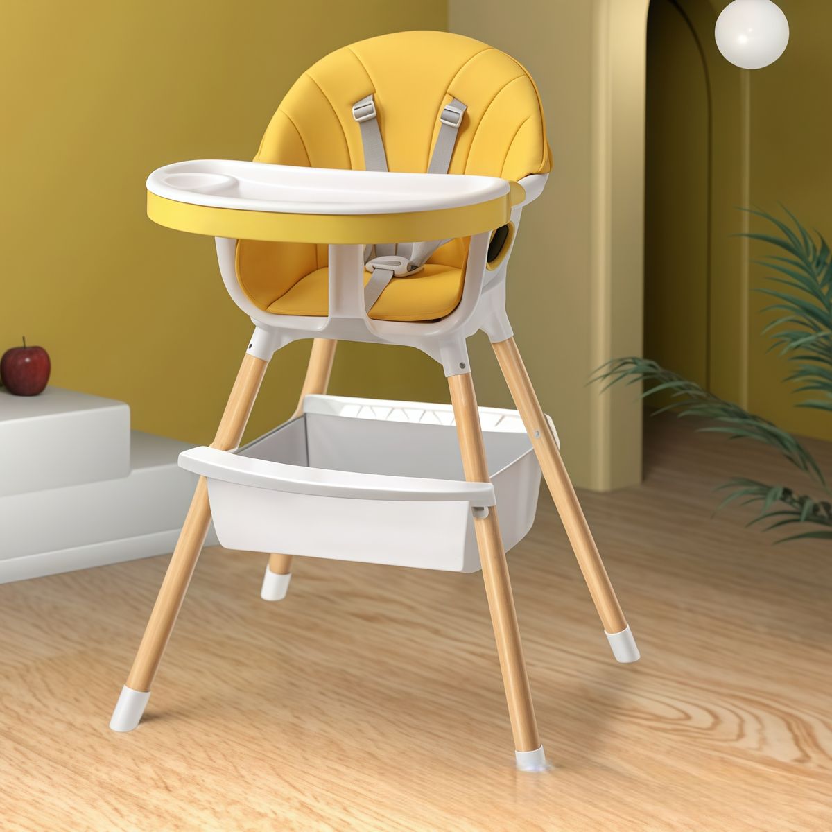 OASIS - Silla De Comer 2 Alturas Grano De Madera Varios Amarillo