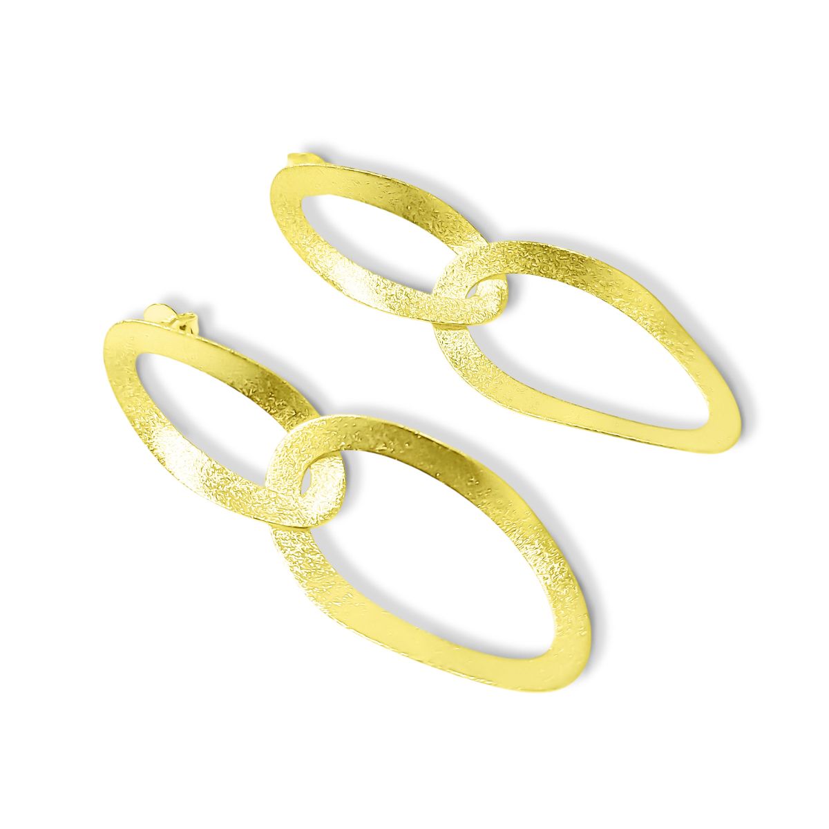 COGGIOLA - Aros Miranda Óvalos Enchapados Oro 18K