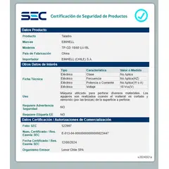 EINHELL - Taladro Percutor Inalámbrico Tp-cd 1860 Li- BL Solo