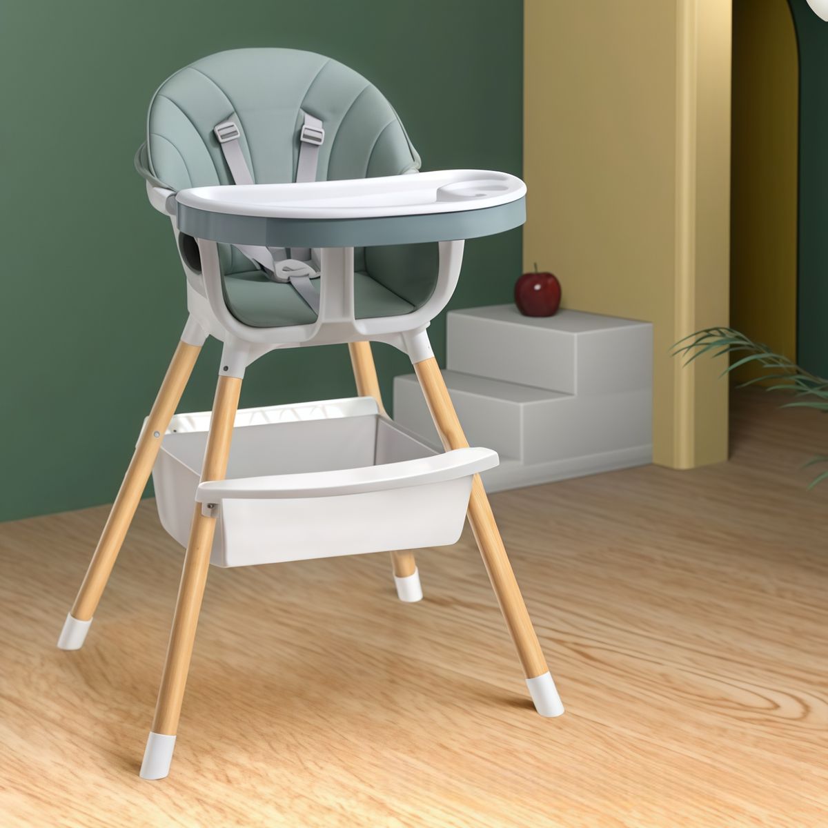 OASIS - Silla De Comer 2 Alturas Grano De Madera Varios Verde