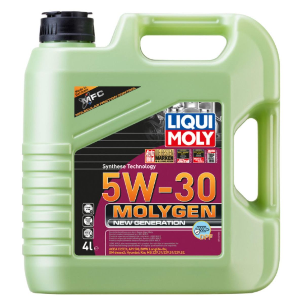 LIQUI MOLY - Aceite Motor 5w30 New Generation Full Sintético DPF 4 Lts.