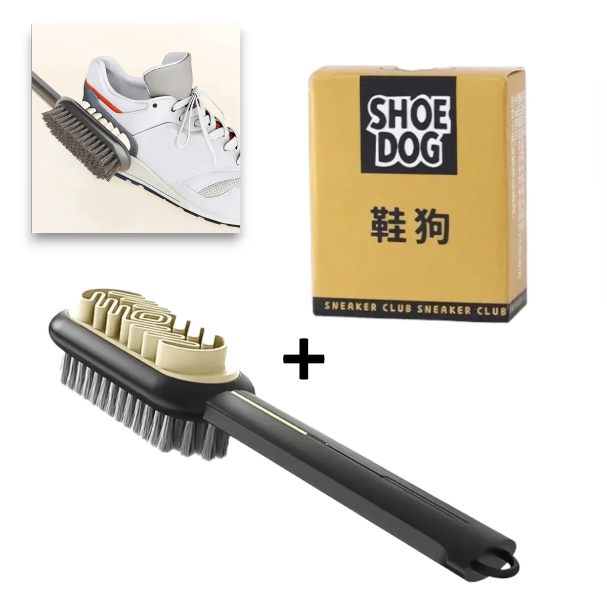 GENERICO - Kit Cepillo + Goma Borrador Limpieza Gamuza Botas Zapatos